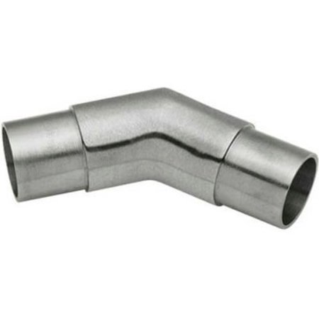 LAVI INDUSTRIES Lavi Industries, Flush Angle Fitting, 135 Degree, for 1.5" Tubing, Satin Stainless Steel 44-730/1H